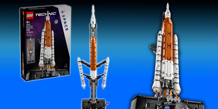 LEGO Technic NASA Artemis: la razón de 70 cm que muestra como función un vero lancio spaziale