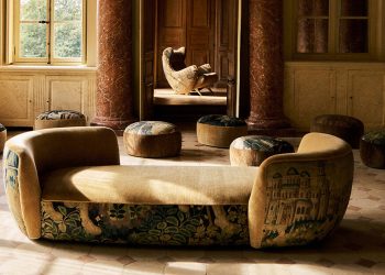 pierre augustin rose reutiliza tapices de aubusson del siglo XVIII