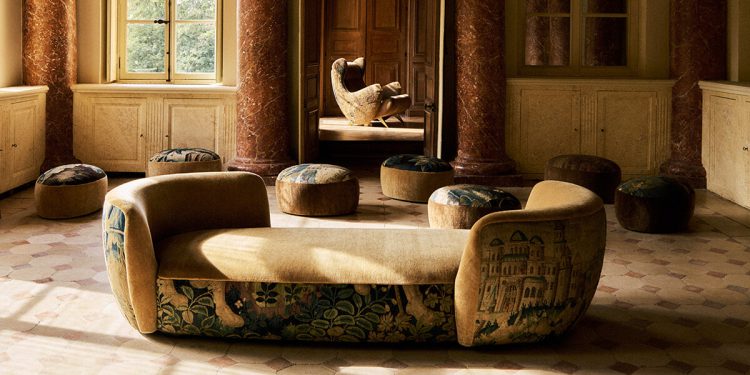 pierre augustin rose reutiliza tapices de aubusson del siglo XVIII