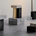 El asfalto une bloques de metal y piedra en la colección de muebles de So Koizumi.