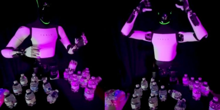 El robot Optimus de Elon Musk colapsa de una manera hilarantemente sospechosa