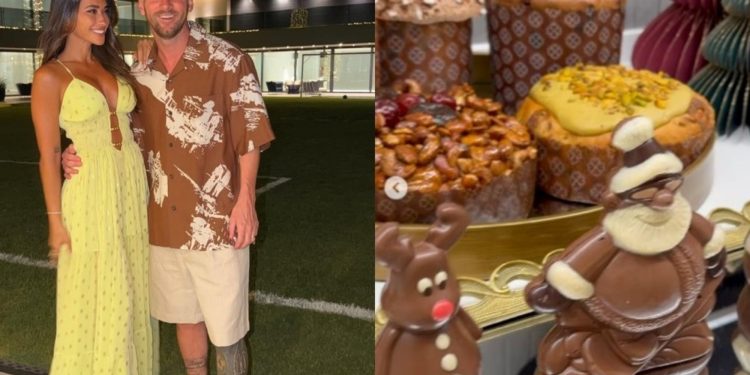 La Navidad de Messi: mesa amplia, chocolates, pan dulce y más :: Olé