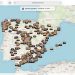 Un mapa en tiempo real de las balizas V16 activa en España